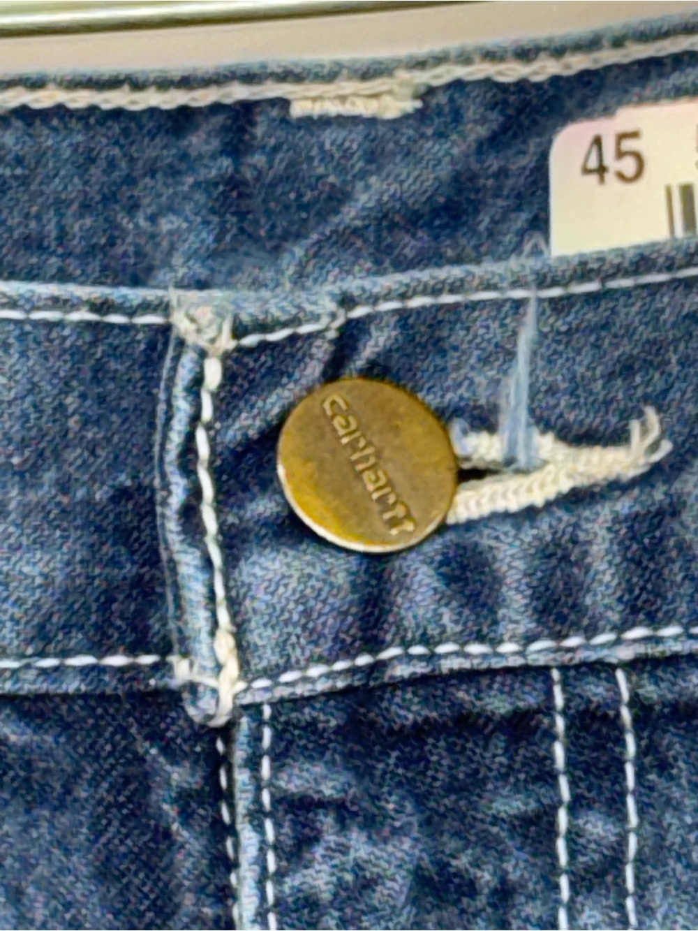 Carhartt FR 38x30 Flame Resistant Men’s Carpenter Pocket Blue Denim Jeans 290-83 - Picture 4 of 8